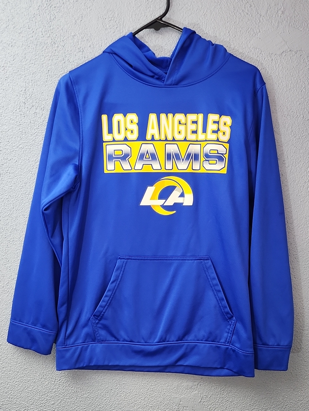 NFL Los Angeles Rams Royal Blue and Yellow Crewneck Hoodie